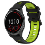 22mm Sports Two-Color Silicone Watch Band, For Garmin Vivoactive 4