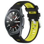 22mm Sports Two-Color Steel Buckle Silicone Watch Band, For Samsung Galaxy Watch3 45mm, For Samsung Galaxy Watch 46mm, For Samsung Gear S3 Classic, For Samsung Gear S3 Frontier
