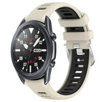 22mm Sports Two-Color Steel Buckle Silicone Watch Band, For Samsung Galaxy Watch3 45mm, For Samsung Galaxy Watch 46mm, For Samsung Gear S3 Classic, For Samsung Gear S3 Frontier