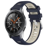 22mm Sports Two-Color Steel Buckle Silicone Watch Band, For Samsung Galaxy Watch3 45mm, For Samsung Galaxy Watch 46mm, For Samsung Gear S3 Classic, For Samsung Gear S3 Frontier