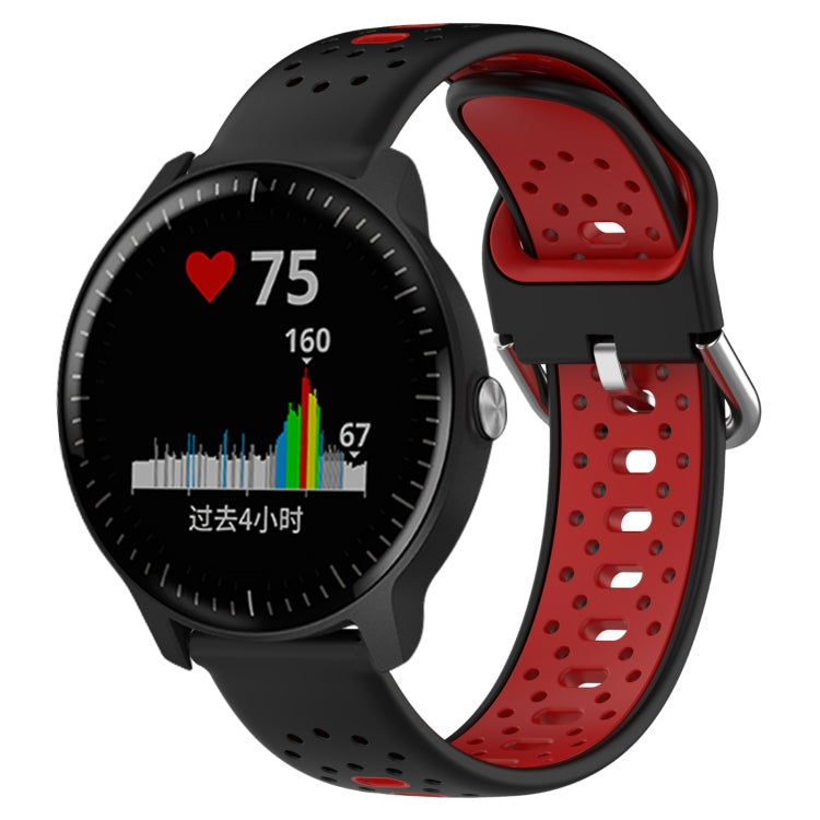 20mm Breathable Two-Color Silicone Watch Band, For Garmin Vivoactive3 Music, For Garmin Venu 2 Plus, For Garmin Approach S40