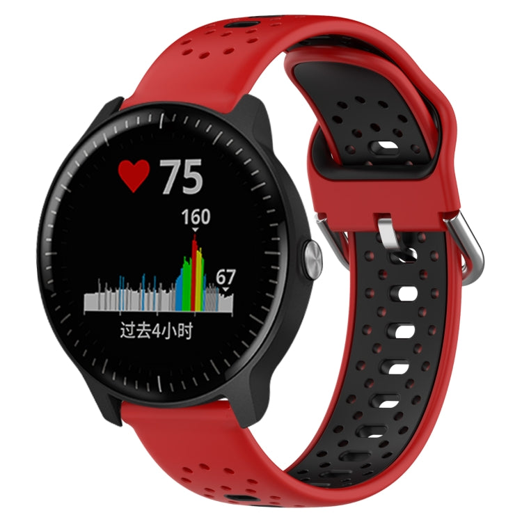 20mm Breathable Two-Color Silicone Watch Band, For Garmin Vivoactive3 Music, For Garmin Venu 2 Plus, For Garmin Approach S40