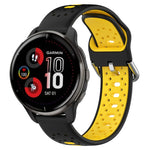 20mm Breathable Two-Color Silicone Watch Band, For Garmin Vivoactive3 Music, For Garmin Venu 2 Plus, For Garmin Approach S40