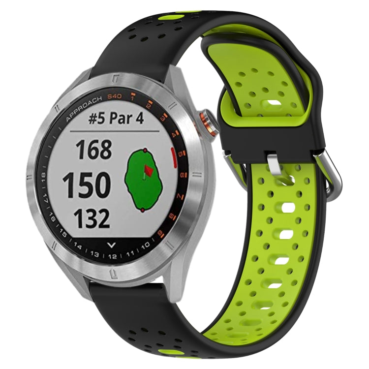 20mm Breathable Two-Color Silicone Watch Band, For Garmin Vivoactive3 Music, For Garmin Venu 2 Plus, For Garmin Approach S40