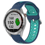 20mm Breathable Two-Color Silicone Watch Band, For Garmin Vivoactive3 Music, For Garmin Venu 2 Plus, For Garmin Approach S40