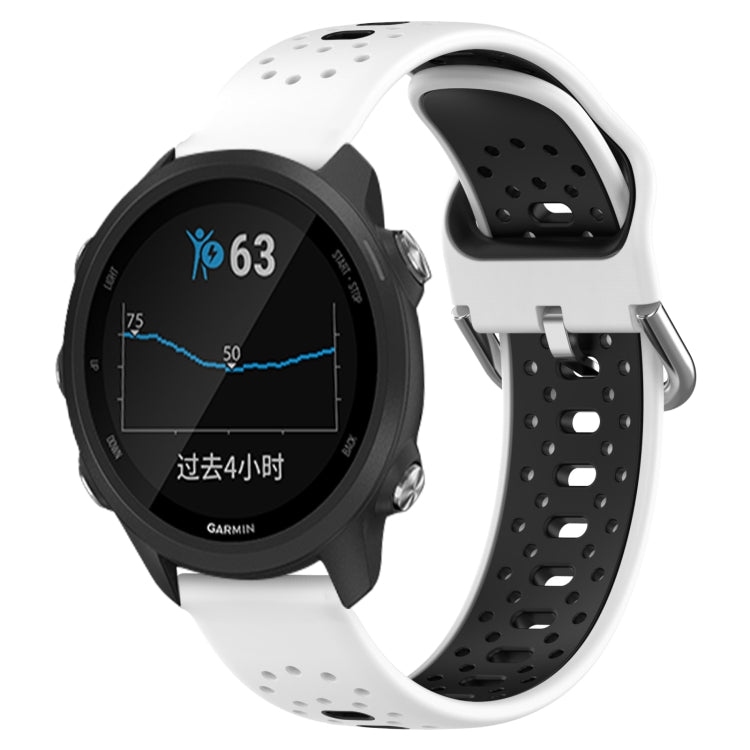 20mm Breathable Two-Color Silicone Watch Band, For Garmin Forerunner 245, For Garmin Forerunner 245 Music, For Garmin Forerunner 645