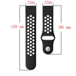 22mm Sports Breathable Silicone Watch Band, For Garmin Fenix 5 Plus, For Garmin Quatix 5, For Garmin Quatix 5 Sapphire, For Garmin Forerunner 955