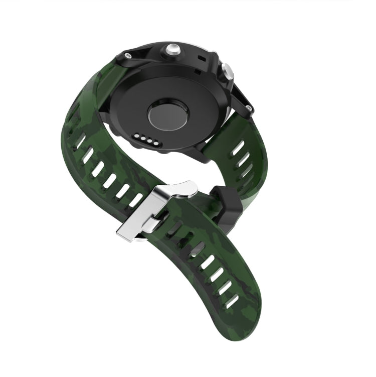 26mm Camouflage Printed Silicone Watch Band, For Garmin Enduro, For Garmin Fenix 6X, For Garmin Fenix 6X Pro, For Garmin Fenix 6X Sapphire, For Garmin Fenix 5X Sapphire, For Garmin Fenix 5X Plus, For Garmin Fenix 3, For Garmin Fenix 3 HR