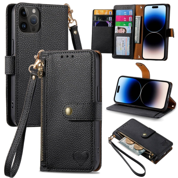 Love Zipper Lanyard Leather Phone Case, For iPhone 14 Pro Max, For iPhone 7 / 8 / SE 2022, For iPhone 13 Pro Max, For iPhone 13 Pro, For iPhone 13, For iPhone 12 / 12 Pro, For iPhone 12 Pro Max, For iPhone 11 Pro Max