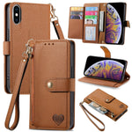 Love Zipper Lanyard Leather Phone Case, For iPhone 11, For iPhone 11 Pro, For iPhone XR, For iPhone XS Max, For iPhone 7 Plus / 8 Plus, For iPhone 6 Plus / 6s Plus, For iPhone 6 / 6s