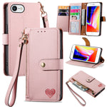 Love Zipper Lanyard Leather Phone Case, For iPhone 14 Pro Max, For iPhone 7 / 8 / SE 2022, For iPhone 13 Pro Max, For iPhone 13 Pro, For iPhone 13, For iPhone 12 / 12 Pro, For iPhone 12 Pro Max, For iPhone 11 Pro Max