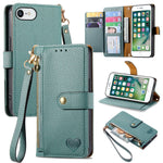 Love Zipper Lanyard Leather Phone Case, For iPhone 11, For iPhone 11 Pro, For iPhone XR, For iPhone XS Max, For iPhone 7 Plus / 8 Plus, For iPhone 6 Plus / 6s Plus, For iPhone 6 / 6s