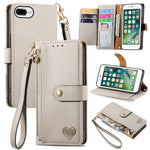 Love Zipper Lanyard Leather Phone Case, For iPhone 11, For iPhone 11 Pro, For iPhone XR, For iPhone XS Max, For iPhone 7 Plus / 8 Plus, For iPhone 6 Plus / 6s Plus, For iPhone 6 / 6s