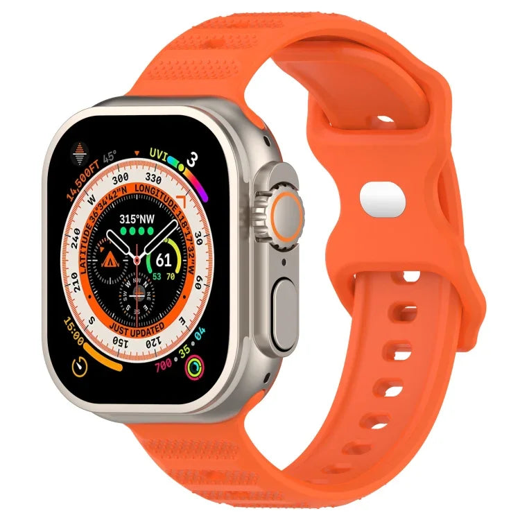Reverse Buckle Dot Texture Silicone Watch Band, For Apple Watch 38mm