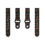 Sports Rainbow Dots Silicone Buckle Watch Band, For Samsung Galaxy Watch 5 Pro, For Samsung Galaxy Gear Sport, For Samsung Galaxy Watch Active 2 40mm / 44mm, For Samsung Galaxy Watch 3 41mm, For Samsung Galaxy watch Active 40mm                         ...