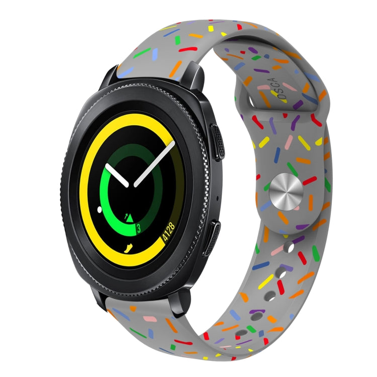 Sports Rainbow Dots Silicone Buckle Watch Band, For Samsung Galaxy Watch 5 Pro, For Samsung Galaxy Gear Sport, For Samsung Galaxy Watch Active 2 40mm / 44mm, For Samsung Galaxy Watch 3 41mm, For Samsung Galaxy watch Active 40mm                         ...