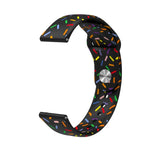 Sports Rainbow Dots Silicone Buckle Watch Band, For Samsung Galaxy Watch 4 40mm / 44mm, For Samsung Galaxy Watch 4 Classic 42mm / 46mm
