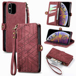 Geometric Zipper Wallet Side Buckle Leather Phone Case, For iPhone 11, For iPhone 11 Pro, For iPhone XR, For iPhone XS Max, For iPhone 7 Plus / 8 Plus, For iPhone 6 Plus / 6s Plus, For iPhone 6 / 6s