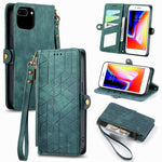 Geometric Zipper Wallet Side Buckle Leather Phone Case, For iPhone 11, For iPhone 11 Pro, For iPhone XR, For iPhone XS Max, For iPhone 7 Plus / 8 Plus, For iPhone 6 Plus / 6s Plus, For iPhone 6 / 6s