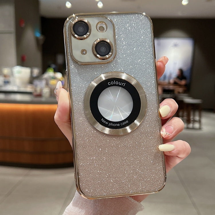Gradient Glitter Electroplating MagSafe TPU Phone Case, For iPhone 16 Pro, For iPhone 16 Plus, For iPhone 15 Pro Max, For iPhone 15 Pro, For iPhone 15 Plus, For iPhone 15, For iPhone 14 Plus