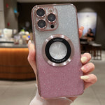 Gradient Glitter Electroplating MagSafe TPU Phone Case, For iPhone 16 Pro, For iPhone 16 Plus, For iPhone 15 Pro Max, For iPhone 15 Pro, For iPhone 15 Plus, For iPhone 15, For iPhone 14 Plus