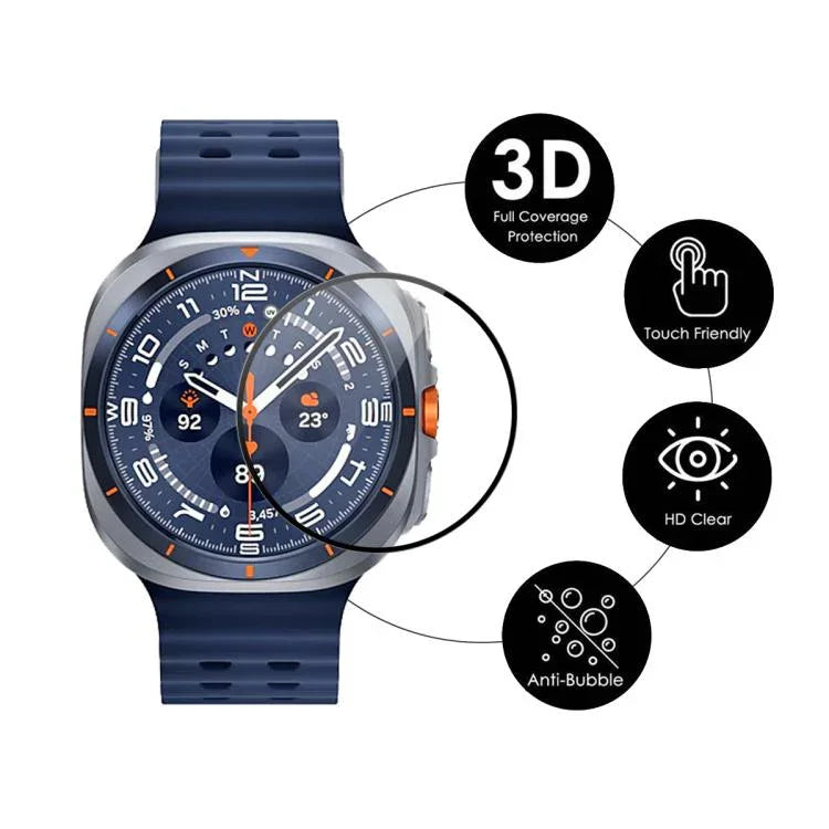 ENKAY 3D Full Coverage Soft PC Edge PMMA HD Screen Film, For Samsung Galaxy Watch Ultra 47mm / Ultra 2025, For Samsung Galaxy Watch8 Classic 46mm, For Samsung Galaxy Watch8 44mm, For Samsung Galaxy Watch8 40mm                                           ...