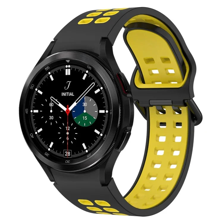 Two-Color Breathable Silicone Watch Band, For Samsung  Galaxy Watch 4 Classic 42mm