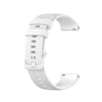 20mm silicone watch band for Samsung Galaxy Watch 5 in white color, made of soft and comfortable silicone.