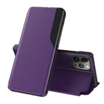 Side Display Flip Leather Phone Case, For iPhone 17e / 16e, For iPhone 17 Pro Max, For iPhone 17 Pro, For iPhone 17, For iPhone Air, For iPhone 16 Pro Max, For iPhone 16 Pro, For iPhone 16 Plus