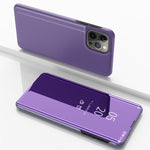 Plated Mirror Horizontal Flip Leather Phone Case with Holder, For iPhone 17e / 16e, For iPhone 17 Pro Max, For iPhone 17 Pro, For iPhone 17, For iPhone Air, For iPhone 16 Pro Max