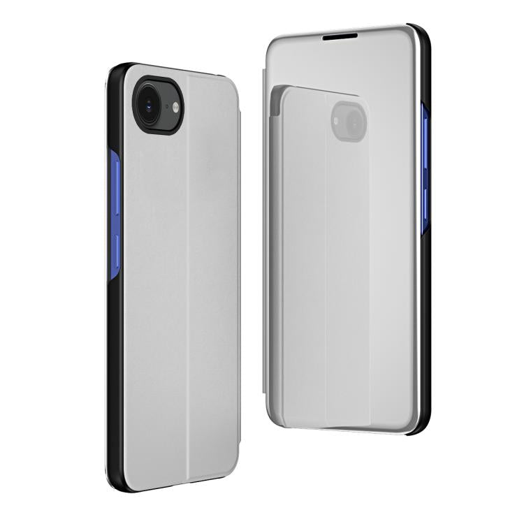 Plated Mirror Horizontal Flip Leather Phone Case with Holder, For iPhone 17e / 16e, For iPhone 17 Pro Max, For iPhone 17 Pro, For iPhone 17, For iPhone Air, For iPhone 16 Pro Max