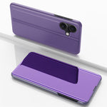Plated Mirror Horizontal Flip Leather Phone Case with Holder, For iPhone 17e / 16e, For iPhone 17 Pro Max, For iPhone 17 Pro, For iPhone 17, For iPhone Air, For iPhone 16 Pro Max