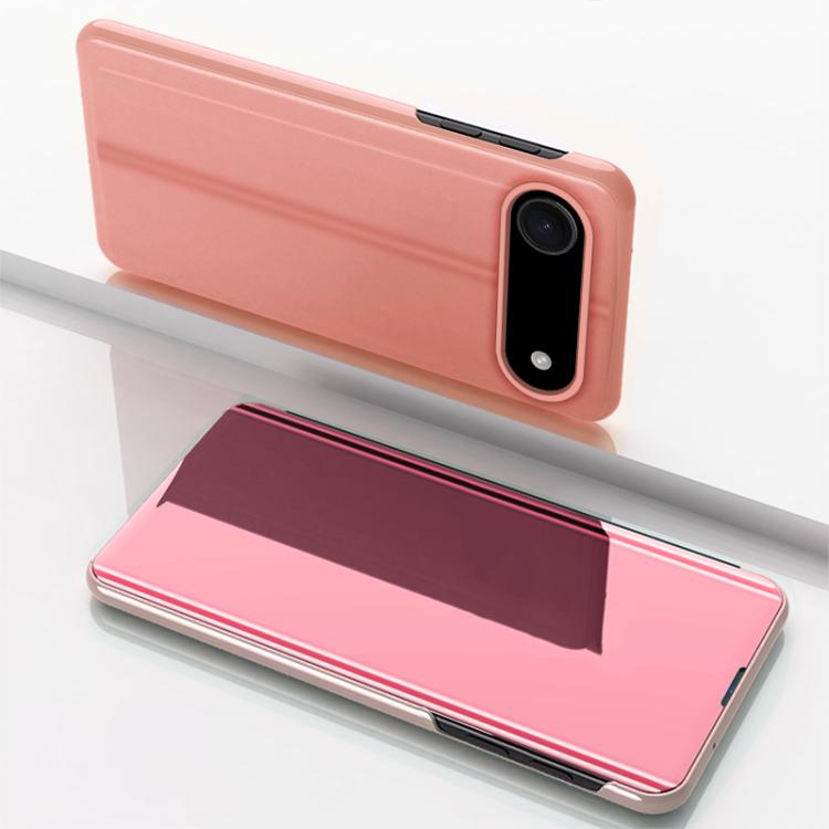Plated Mirror Horizontal Flip Leather Phone Case with Holder, For iPhone 17e / 16e, For iPhone 17 Pro Max, For iPhone 17 Pro, For iPhone 17, For iPhone Air, For iPhone 16 Pro Max