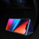 Plated Mirror Horizontal Flip Leather Phone Case with Holder, For iPhone 16 Pro, For iPhone 16 Plus, For iPhone 16, For iPhone 15 Pro Max, For iPhone 15 Pro, For iPhone 15 Plus