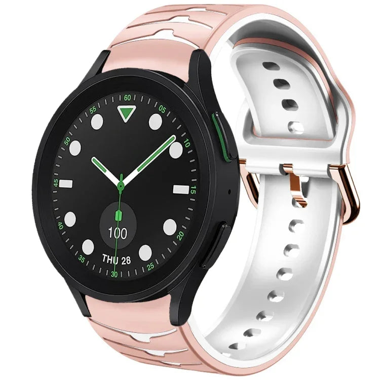 Curved Texture Silicone Watch Band, For Samsung Galaxy Watch 6 Classic 43mm, For Samsung Galaxy watch 5 Pro Golf Edition, For Samsung Galaxy watch 5 Golf Edition