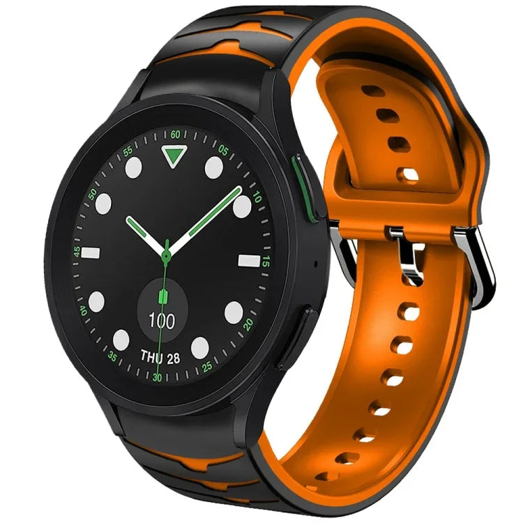 Curved Texture Silicone Watch Band, For Samsung Galaxy Watch 6 Classic 43mm, For Samsung Galaxy watch 5 Pro Golf Edition, For Samsung Galaxy watch 5 Golf Edition