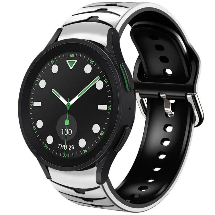 Curved Texture Silicone Watch Band, For Samsung Galaxy Watch 6 Classic 43mm, For Samsung Galaxy watch 5 Pro Golf Edition, For Samsung Galaxy watch 5 Golf Edition