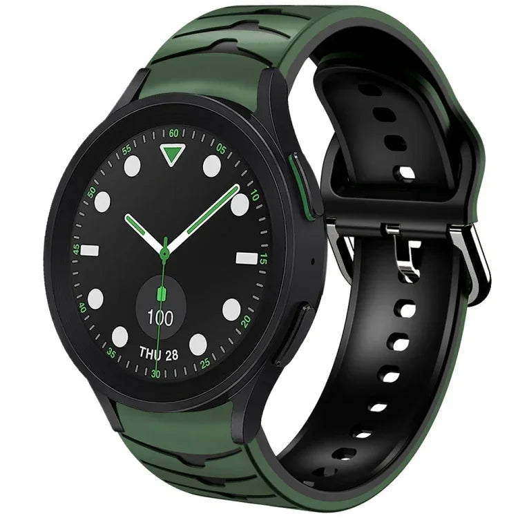 Curved Texture Silicone Watch Band, For Samsung Galaxy Watch 6 Classic 43mm, For Samsung Galaxy watch 5 Pro Golf Edition, For Samsung Galaxy watch 5 Golf Edition