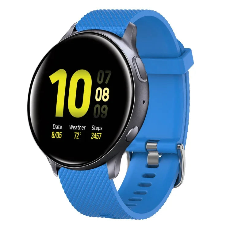 20mm Diamond Textured Silicone Watch Band, For Samsung  Galaxy Watch 4 Classic 42mm, For Samsung Galaxy Watch Active 2 44mm, For Samsung Galaxy Watch Active 2 40mm, For Samsung Galaxy Watch 42mm