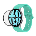 JUNSUNMAY Silicone Adjustable Strap + Full Coverage PMMA Screen Protector Kit, For Samsung Galaxy Watch6 Classic 47mm, For Samsung Galaxy Watch6 44mm, For Samsung Galaxy Watch6 40mm