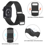 Milan Double Magnetic Steel Mesh Watch Band, For Apple Watch Ultra 49mm, For Apple Watch 8 41mm, For Apple Watch 8 45mm, For Apple Watch SE 2022 40mm, For Apple Watch SE 2022 44mm, For Apple Watch 7 41mm