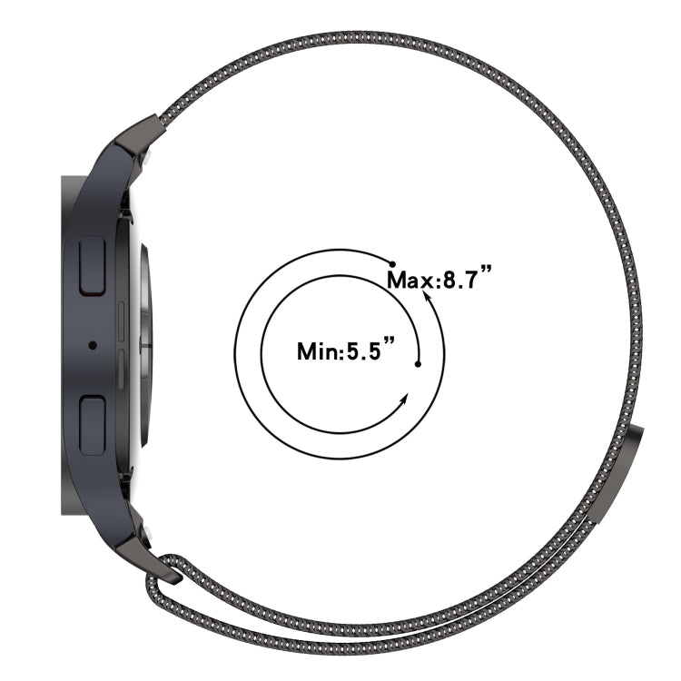 Button Style Milan Magnetic Metal Watch Band, For Samsung Galaxy Watch 6 Classic, For Samsung Galaxy Watch5 / 5 Pro, For Samsung Galaxy Watch4 / 4 Classic 46mm, For Samsung Galaxy Watch3 41mm