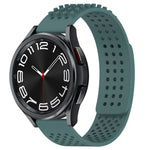 20mm Holes Breathable 3D Dots Silicone Watch Band, For Samsung Galaxy Watch 6 Classic 47mm, For Samsung Galaxy Watch 6 44mm, For Samsung Galaxy Watch 6 40mm