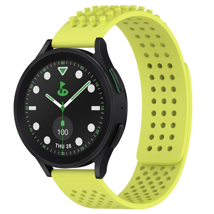 20mm Holes Breathable 3D Dots Silicone Watch Band, For Samsung Galaxy Watch 6 Classic 43mm, For Samsung Galaxy watch 5 Pro Golf Edition, For Samsung Galaxy watch 5 Golf Edition