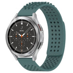 20mm Holes Breathable 3D Dots Silicone Watch Band, For Samsung Galaxy Watch 4 44mm, For Samsung Galaxy Watch 4 40mm, For Samsung  Galaxy Watch 4 Classic 46mm