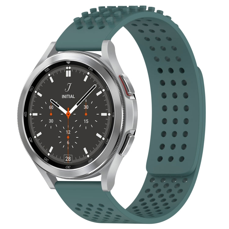 20mm Holes Breathable 3D Dots Silicone Watch Band, For Samsung Galaxy Watch 4 44mm, For Samsung Galaxy Watch 4 40mm, For Samsung  Galaxy Watch 4 Classic 46mm