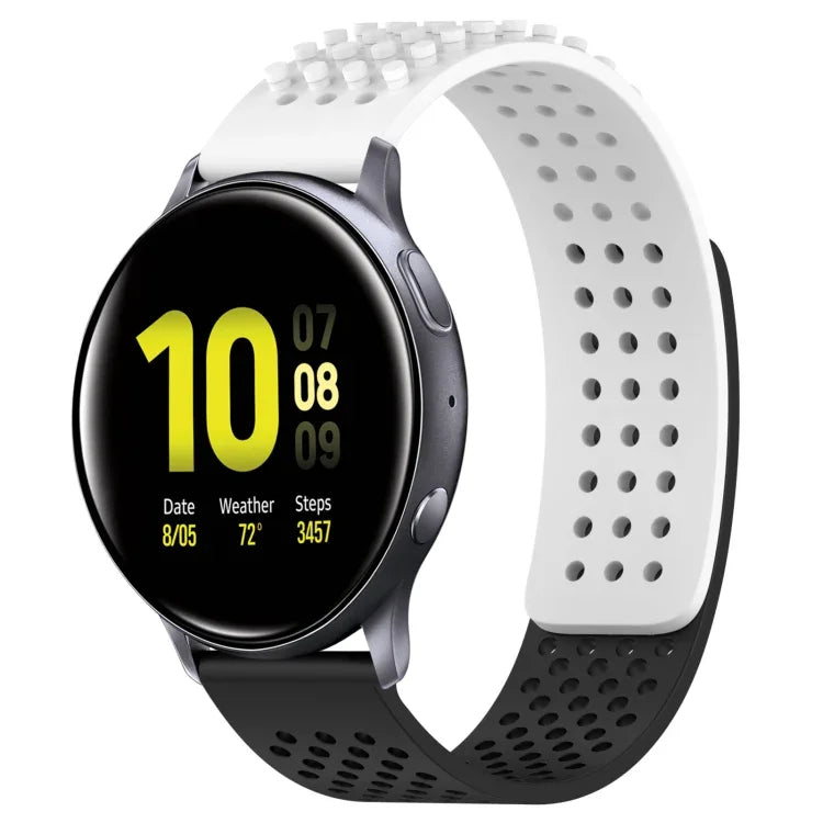 20mm Holes Breathable 3D Dots Silicone Watch Band, For Samsung  Galaxy Watch 4 Classic 42mm, For Samsung Galaxy Watch Active 2 44mm, For Samsung Galaxy Watch Active 2 40mm