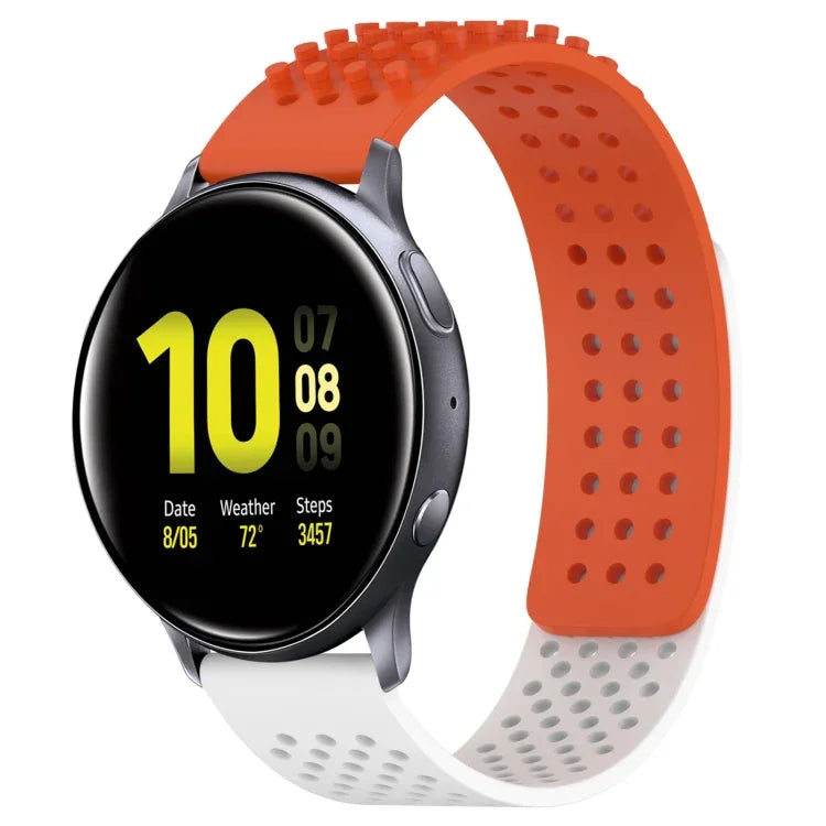20mm Holes Breathable 3D Dots Silicone Watch Band, For Samsung  Galaxy Watch 4 Classic 42mm, For Samsung Galaxy Watch Active 2 44mm, For Samsung Galaxy Watch Active 2 40mm
