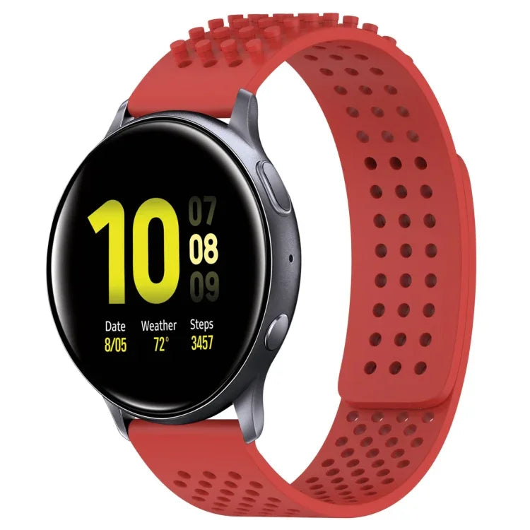 20mm Holes Breathable 3D Dots Silicone Watch Band, For Samsung  Galaxy Watch 4 Classic 42mm, For Samsung Galaxy Watch Active 2 44mm, For Samsung Galaxy Watch Active 2 40mm