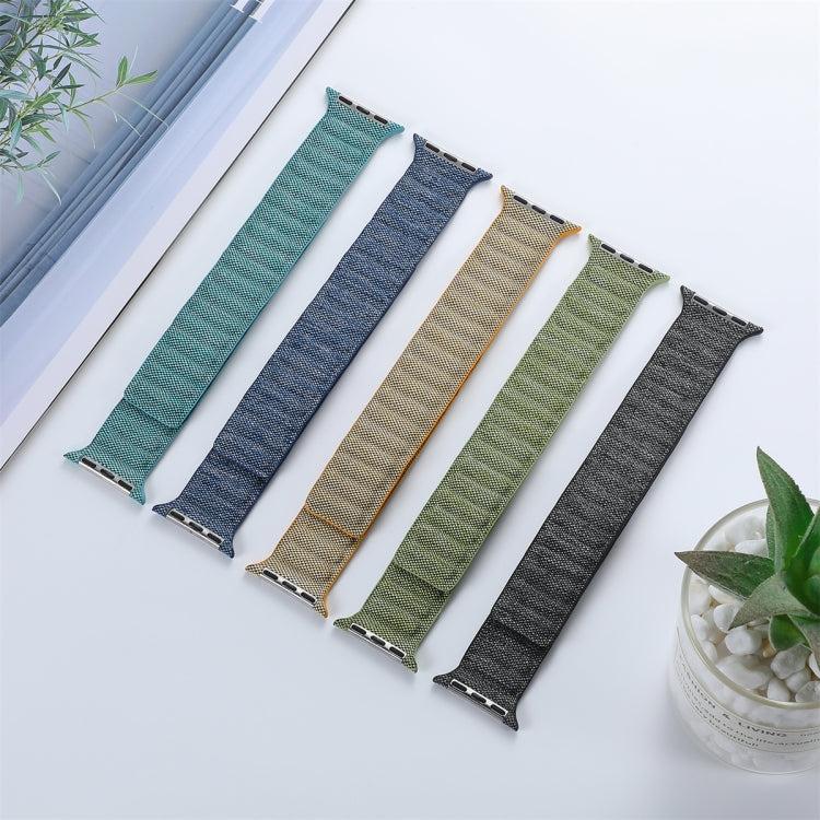 Denim Magnetic Watch Band, For Apple Watch Ultra 49mm, For Apple Watch 8 41mm, For Apple Watch 8 45mm, For  Apple Watch SE 2022 40mm, For Apple Watch SE 2022 44mm, For Apple Watch 7 41mm, For Apple Watch 7 45mm, For Apple Watch SE 40mm                 ...